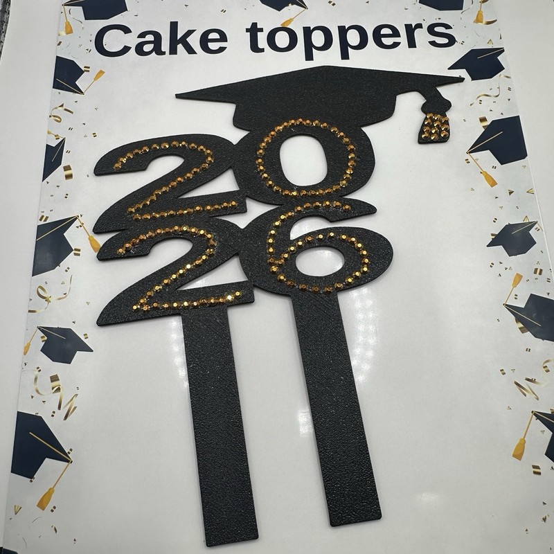 Multicolor Cake Topper Set - Mother’s Day, Birthday, 2026 Graduation Designs gallery