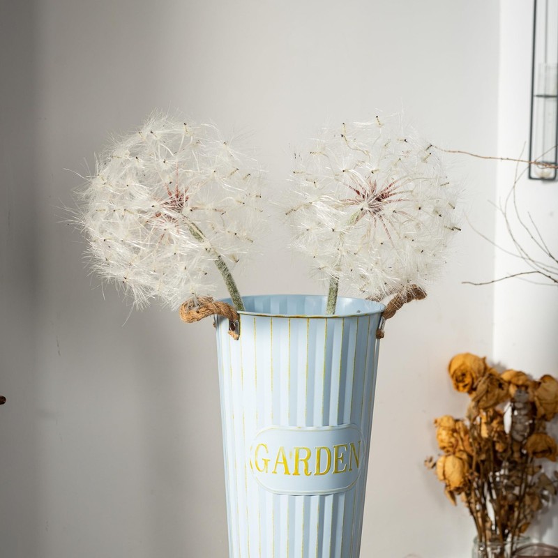 TOPIA Giant Artificial Dandelion Flower Fake Decor for Home White gallery