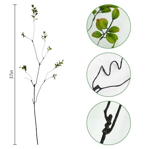 Pcs Fauxery Stems7" Tall Fake Ficus Twig Stems Plants Artificialery 3 Green gallery