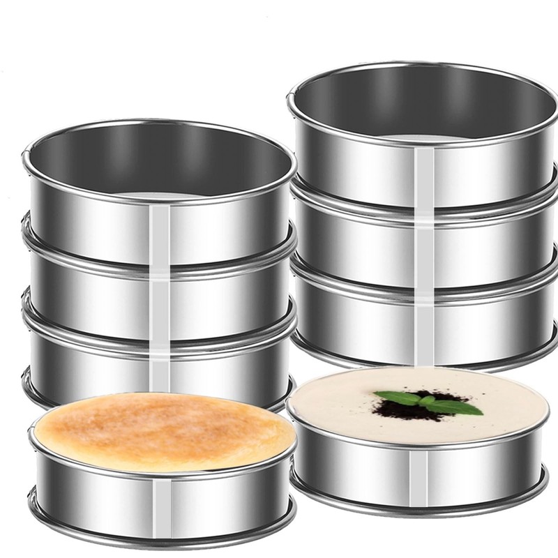 4-Inch Stainless Steel English Muffin Rings – Nonstick Baking Tart Molds