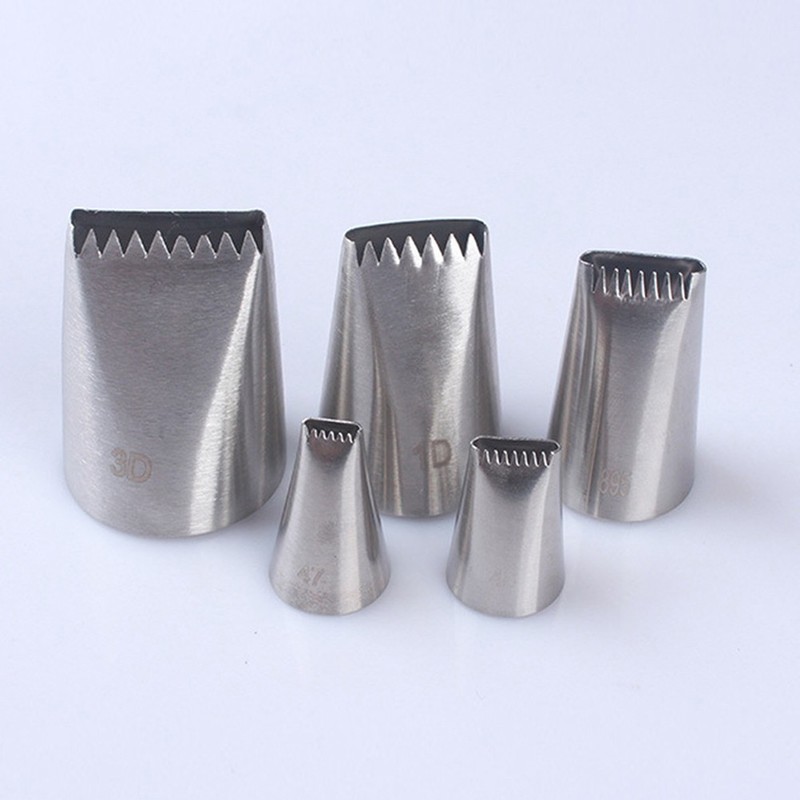 5 Pcs/Set Cake Nozzle Stainless Steel Decoration Decorating Item gallery