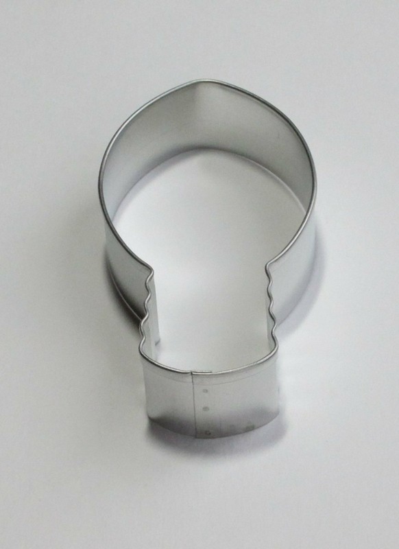 4.25" Light Bulb Cookie Cutter Tin Steel Christmas Ornament Holiday Baking Party gallery