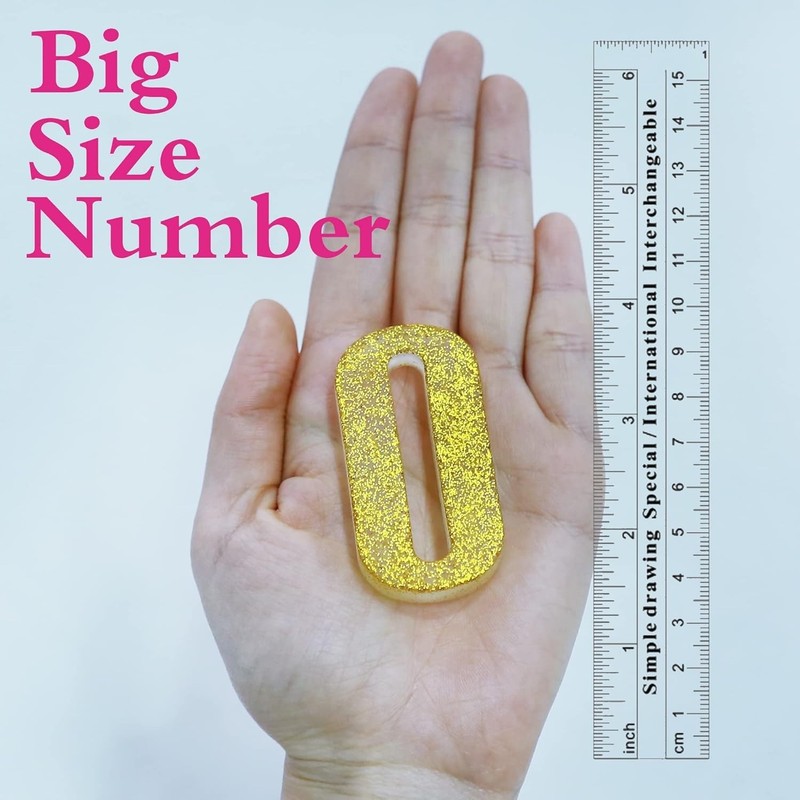 2 Pack Large Letter Silicone Mold Big Number Alphabet Crayon Chocolate Caking... gallery