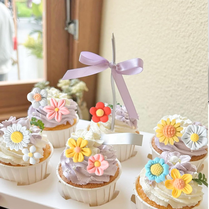 5PCS Flower Silicone Molds, Daisy Flower Fondant Chocolate Jelly Cake Decoration gallery