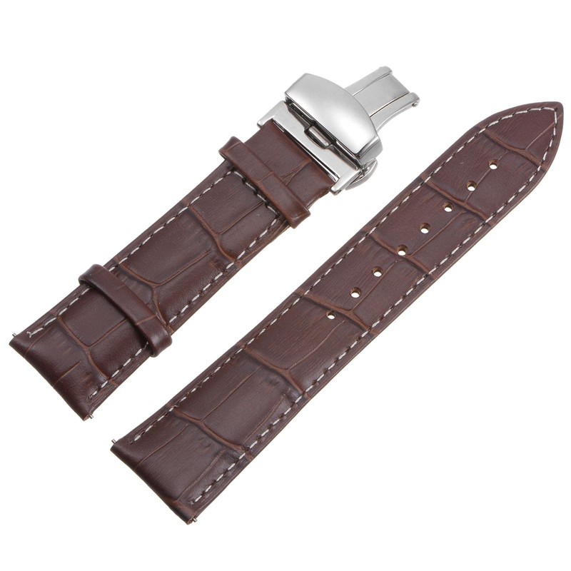 Watch buckle distribution strap 23mm leather strap brown