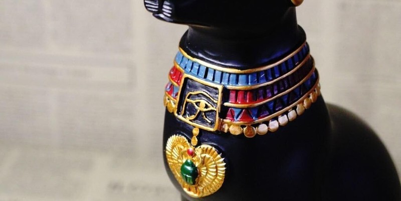 Big size 9.5" Egyptian Bastet Cat Resin,beeswax candle, soap mold gallery