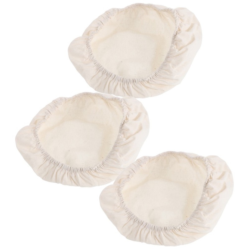 3Pcs Oval Banneton Bread Covers Reusable White Cloth for Sourdough Proofing gallery