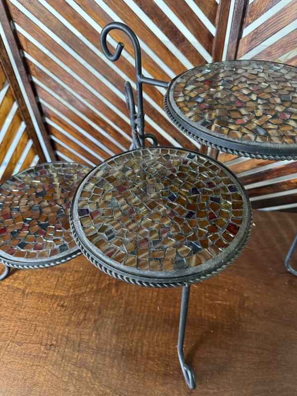 Mosaic 3 Tier Foldable Stand Stacking Cake Or Plant Stand gallery