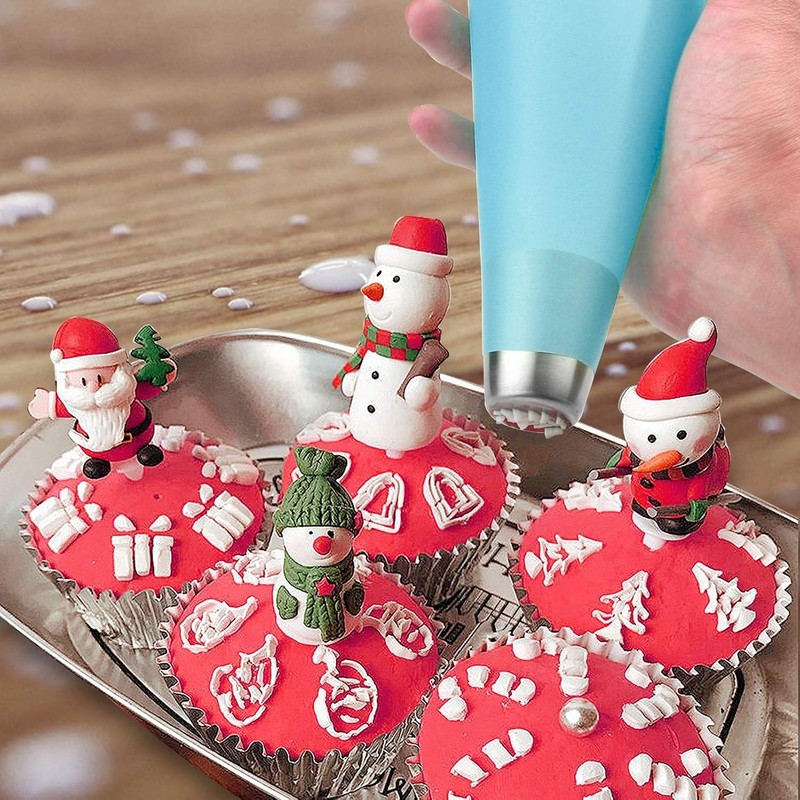 Silicone Pastry Bags, 3 Sizes Reusable Icing Piping Bags Baking Cookie Cake D... gallery