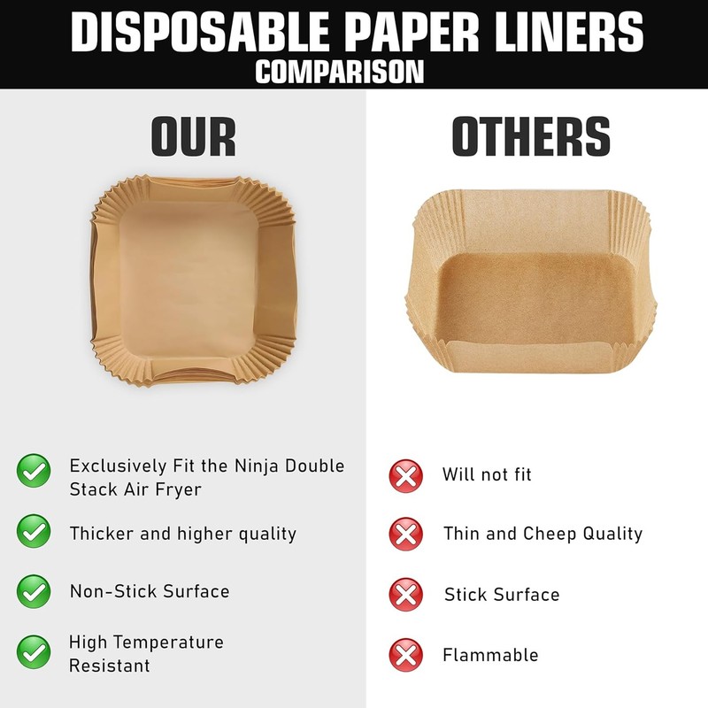 Air Fryer Liners for DoubleSta SL401 8-10QT: Disposable Paper gallery