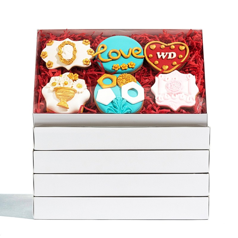 50 Pack Small Cookies Boxes With Window 9 1/2″ X 6″ X 1 1/4″ Pastry Bakery Boxes