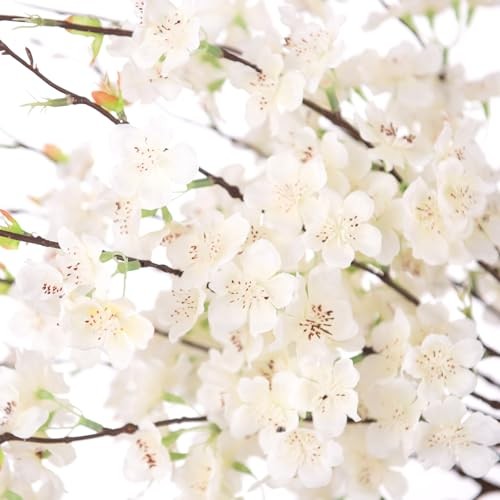 12 PCS Faux Cherry Blossom Branches Decor 18.11 Inch 12pcs-18.11 Inch White gallery