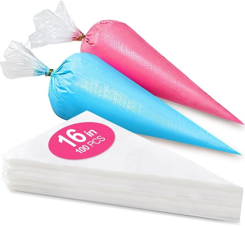 Professional 16-Inch Pastry Bags – 100 Count for Effortless Cake Decorating
