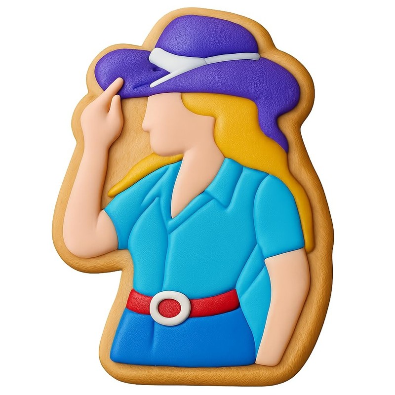 Country Pop Cowgirl Cookie Cutter & Stamp, Fondant & Clay - 4x2.8 gallery