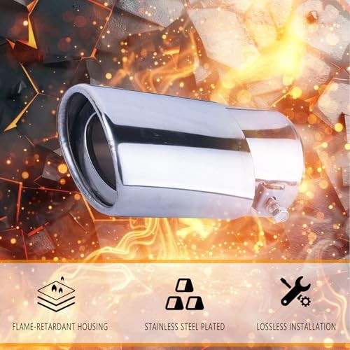 1 Pcs Car Exhaust Tip, Car Stainless Steel 5.5 Inche Tailpipe, Stainless Steel gallery