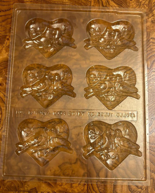 Hearts with Doves Pieces Chocolate Candy Soap Mold
