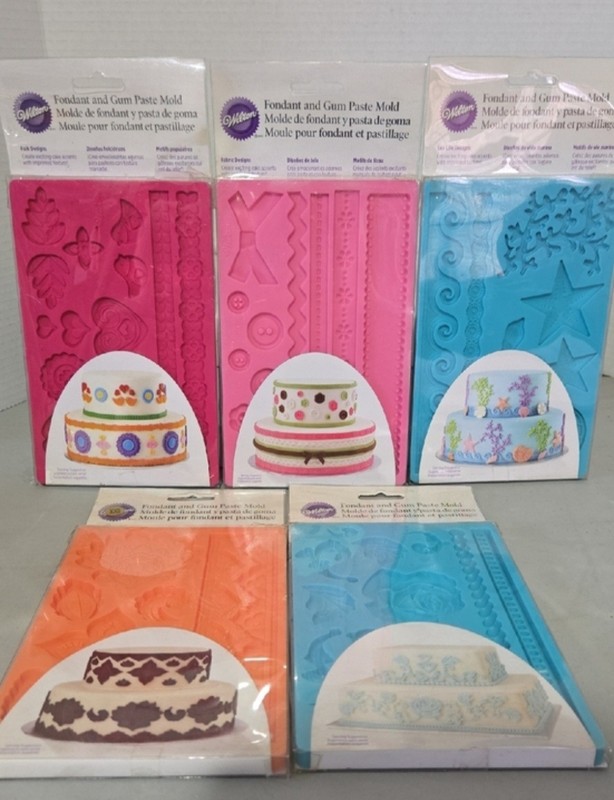 New Wilton Fondant & Gum Paste Molds…Baroque, Global, Folk, Fabric, Sea Life