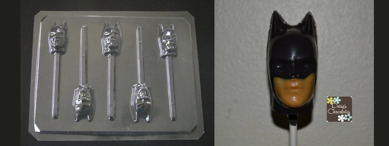 BATMAN FACE Head Lollipop Chocolate Candy Soap Mold