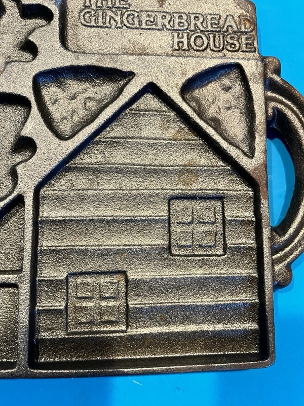 John Wright Cast Iron Gingerbread House Mold 1985 gallery