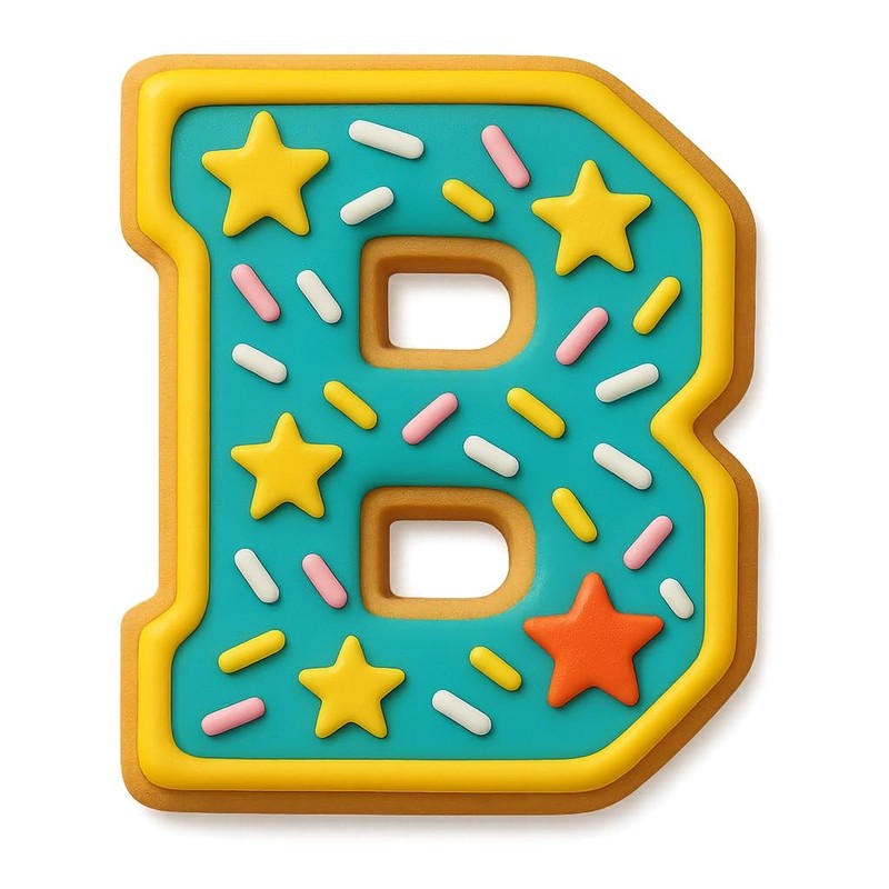 4 inches Varsity Letters Cookie Cutter for Baking & Fondant Clay Gifts - B gallery