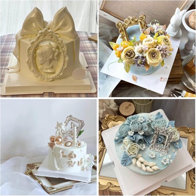Photo Frame Fondant Molds 4 Piece Silicone Vintage Cake Decorating Set gallery