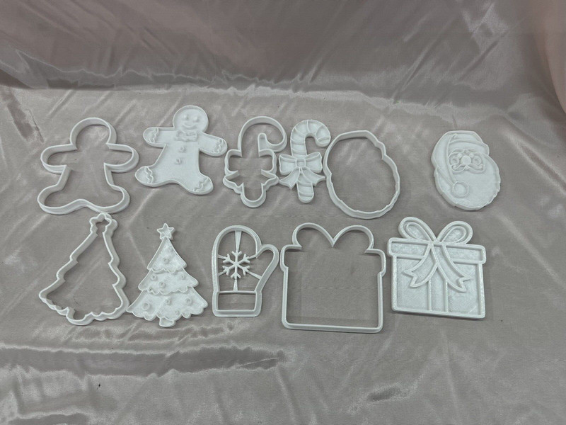 Cookie Cutter With Embosser Stamp 12pieces Set 6 cutters + 6 embossers gallery