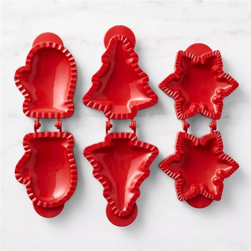 Christmas Mini Plastic Pie Mold Pie Maker Pocket Crust Mold-Dough Press Tools US gallery