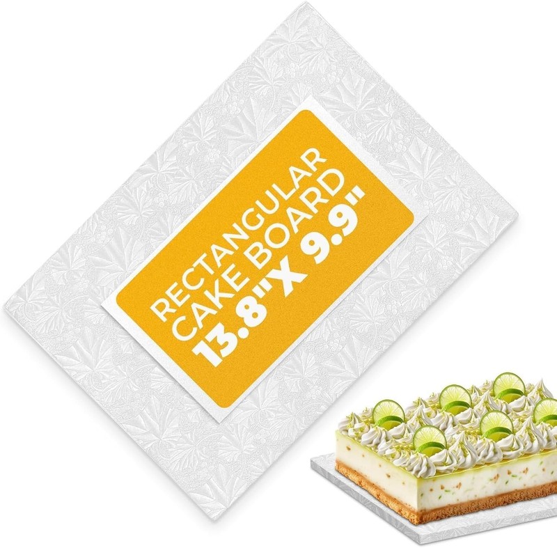 1/4 Sheet Cake Board Rectangle Cake Drum – 9.9×13.8 Rectangle Cake Board for …