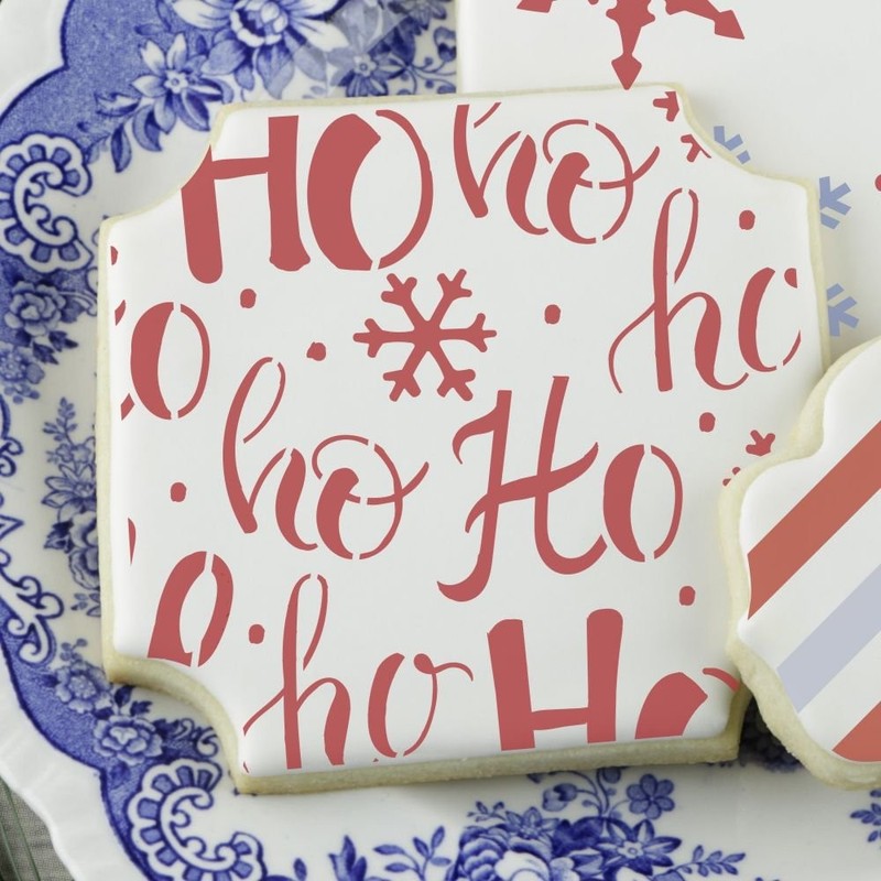 Christmas Cookie Stencil Set 5 Food Grade Stencils Merry Noel Peace gallery