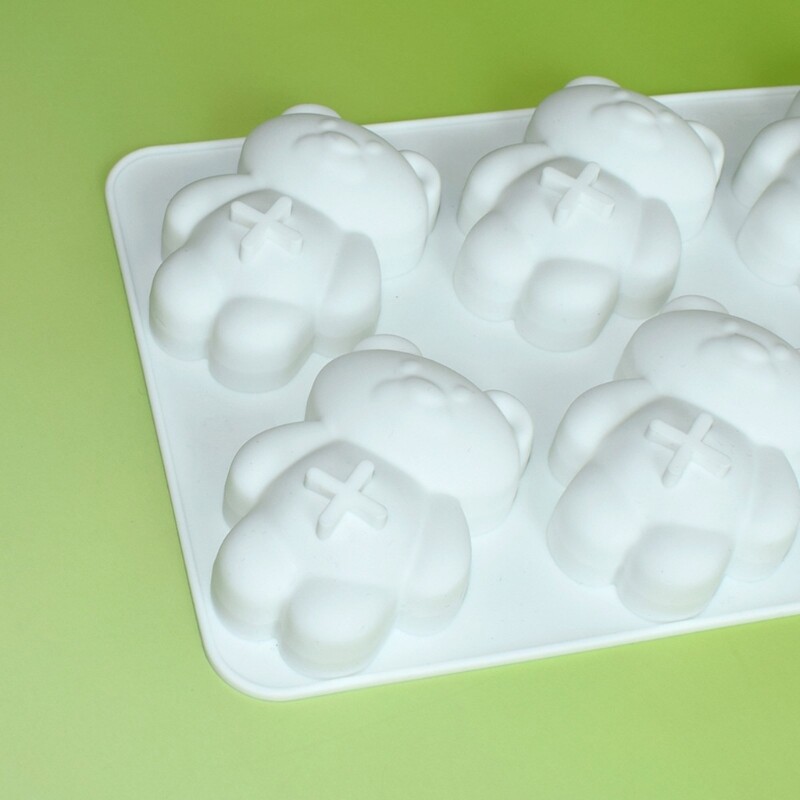 Grade Silicone Cake Mold for Baking Enthusiasts 6 Grids Bear Fondant Mould gallery