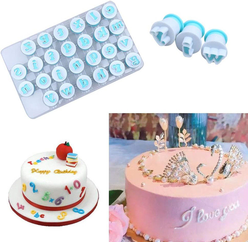 26PCS/Set Cookie Stamp Impress Cookie Cutters Alphabet Letter and Number Cake…