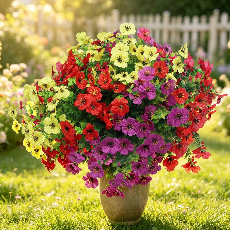 Artificial Flower Outdoors Indoor UV Resistant Fake Flowers Faux Plant gallery