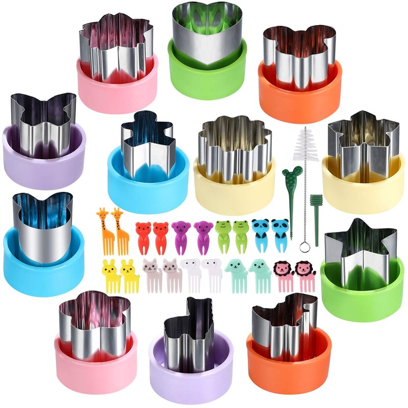 1.5in Vegetable Cutter Shape Set-12PCS Mini Cookie Cutters Fruit Biscuit Past…
