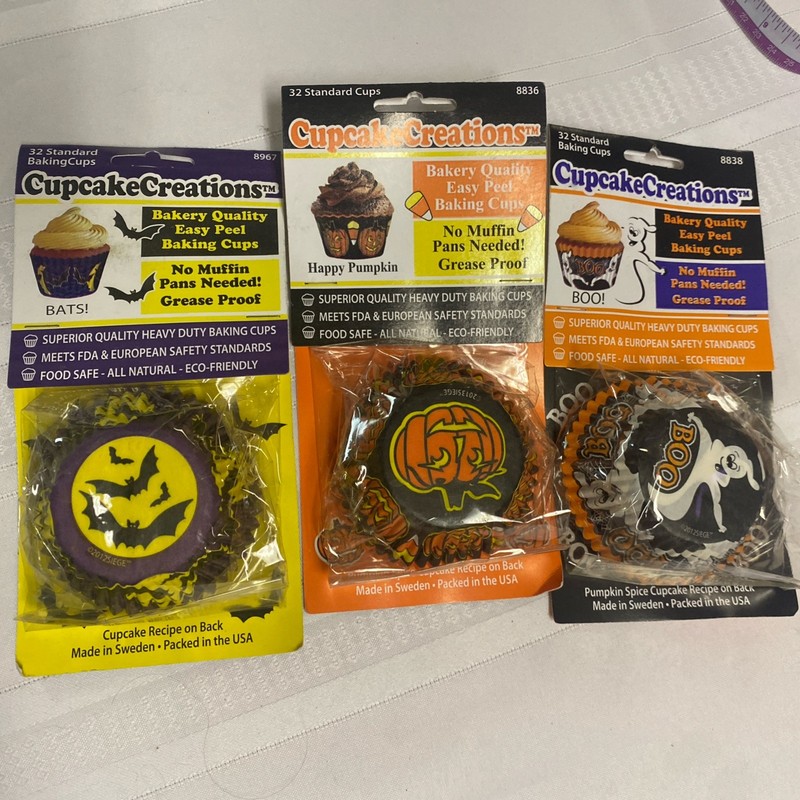 3 Packs Halloween Cupcakes Creations Cups Standard Liners
