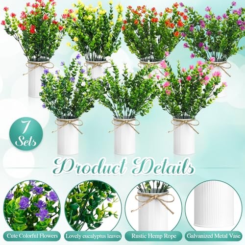 7 Sets Spring Artificial Flower Tables Centerpieces Decoration Colorful gallery