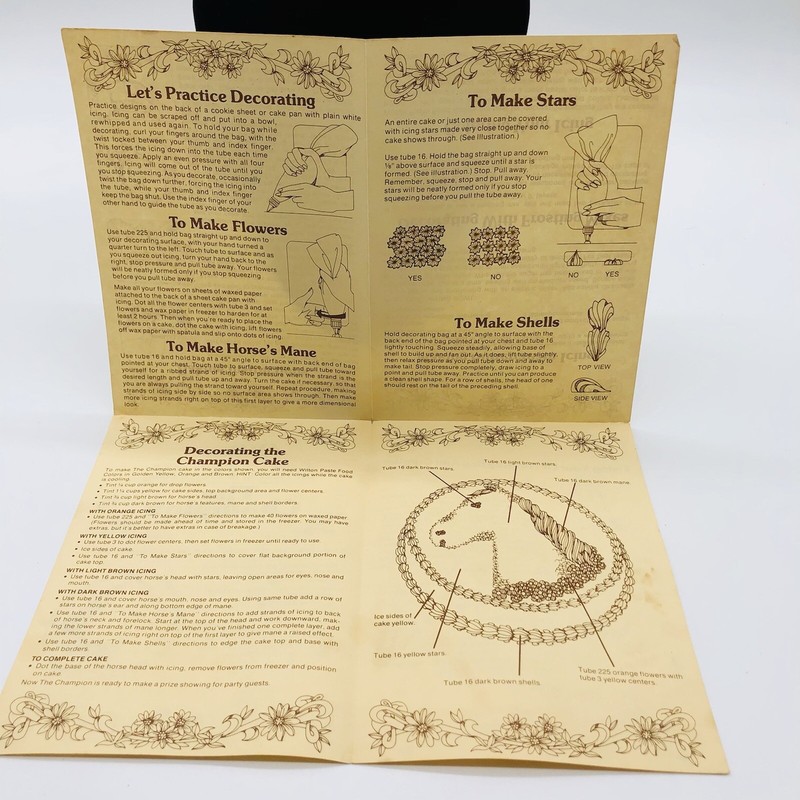 Wilton Cake Pan The Champion Horse Complete Instructions Baking Decorating 1976 gallery