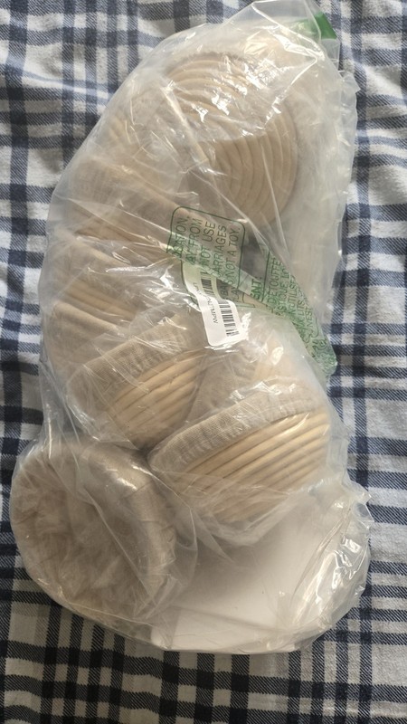 10 Pack Round Banneton Proofing Baskets w/ Reusable Cotton Liners 4in gallery
