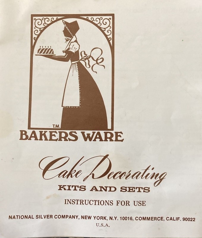 Vntg Cake Pastry Decorating Set 8 PCS NOT 13 AS SHOWN ON PKG BakersWare MadeUSA gallery