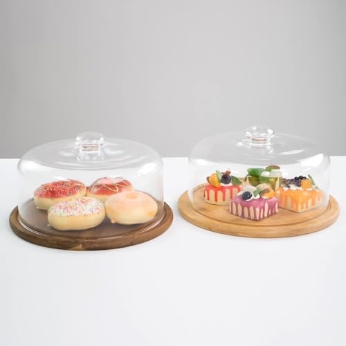10" Glass Cake Dome Cover Round Clear Pastry Display Cloche Food Service Lid gallery