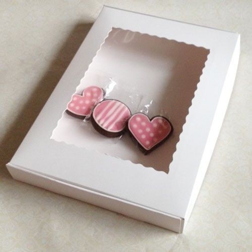 White Cookie Boxes for 24 to 36 Cookies ($3.20pc x 25 sets)