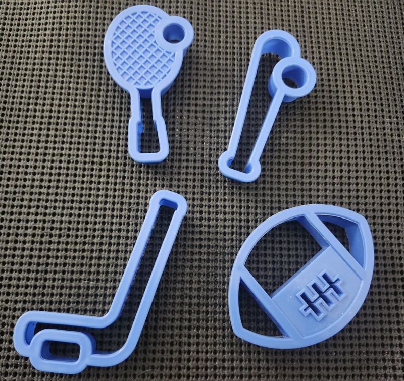 Sports Cookie Cutters Football Hockey Tennis Baseball Set Of 4