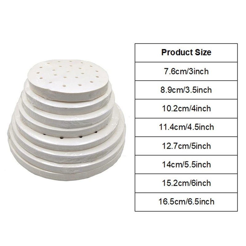 100pcs 3.5 inch Air Fryer Liners Bamboo Steamer Paper Liners, Premium Perfora... gallery