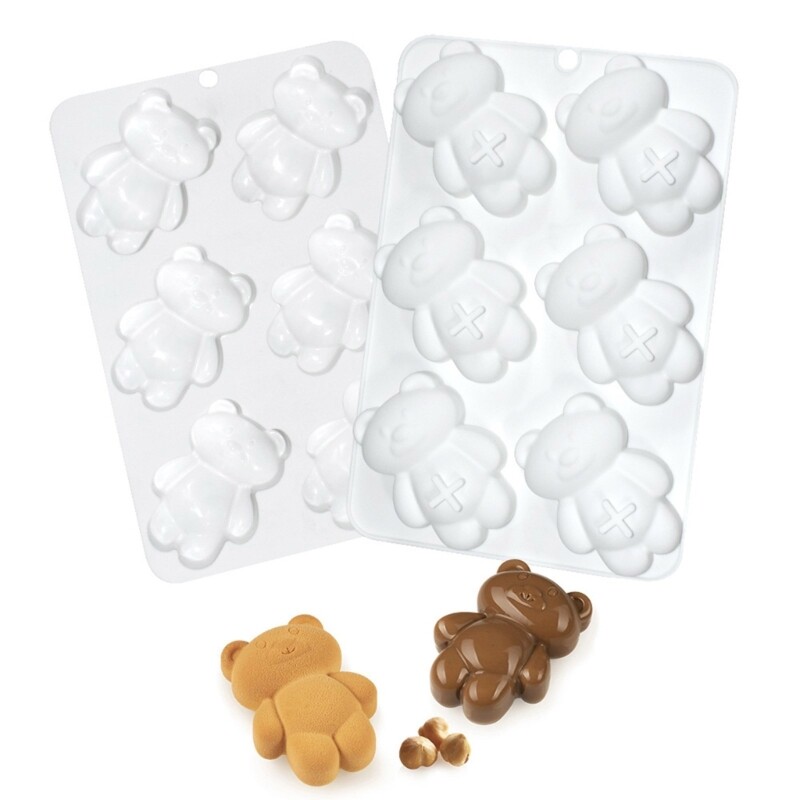 Grade Silicone Cake Mold for Baking Enthusiasts 6 Grids Bear Fondant Mould gallery