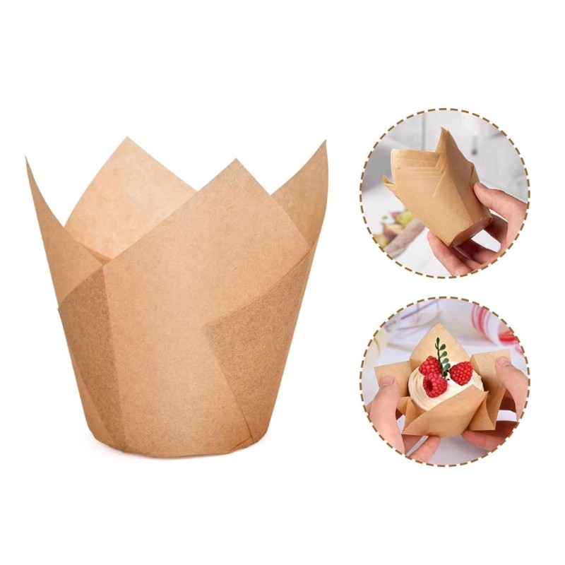 Set of 120 Bakings Cup Tulips Cupcakes Liners for Wedding Partys DIY Cake Tool gallery