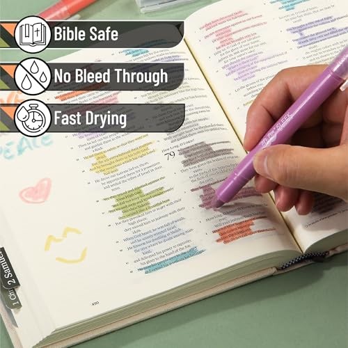 - No Bleed Gel Highlighters, Morandi & Vintage Colors, 12 Pack, Bible gallery
