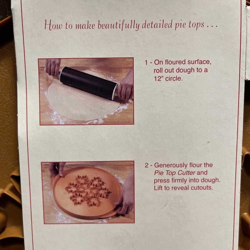 Nordic Ware 04020 Apple & Fall Leaves Double Sided Pie Top Cutter Decorator/ 31 gallery