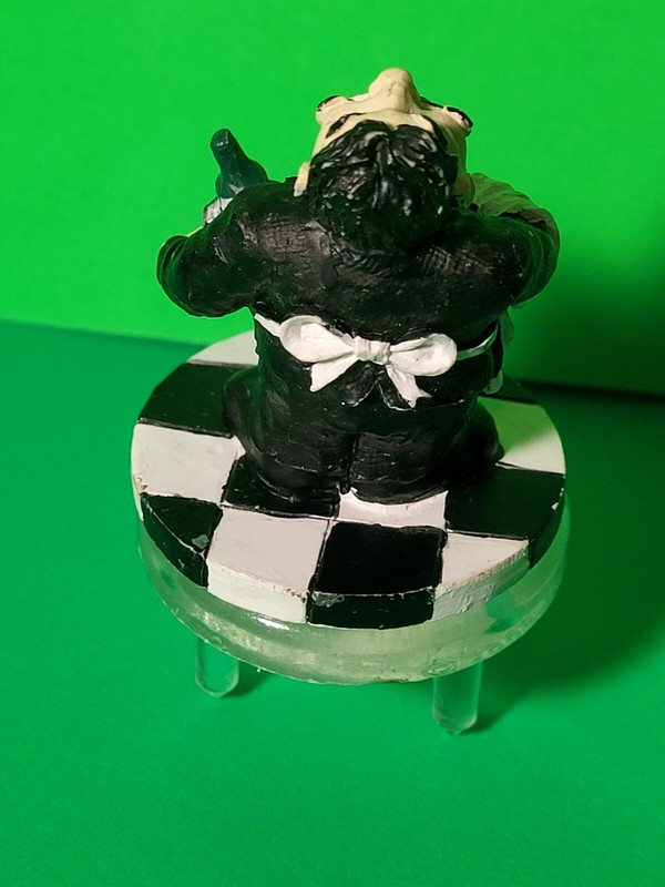 1995 Boston Warehouse Cake Cheese Topper Italian Waiter Chef Porcelain Figure gallery