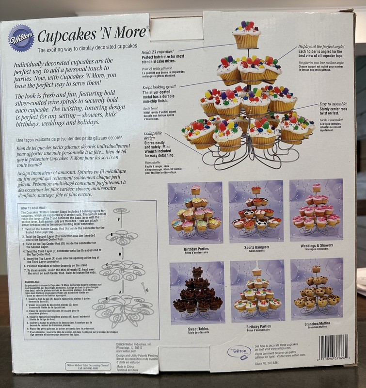 Wilton Cupcakes-N-More Dessert Display Stand Wilton #307-826 Holds 23 Cupcakes!! gallery