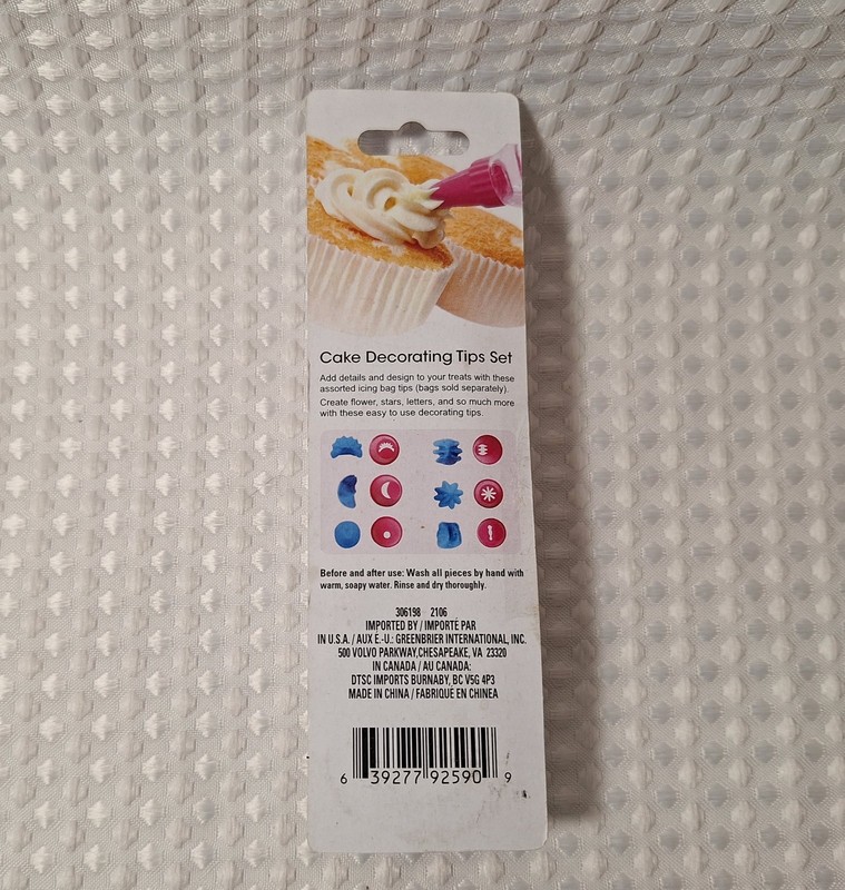 Voila Cake Decorating Tip Set of 6 Plastic Piece Kitchen Baking Sealed New gallery