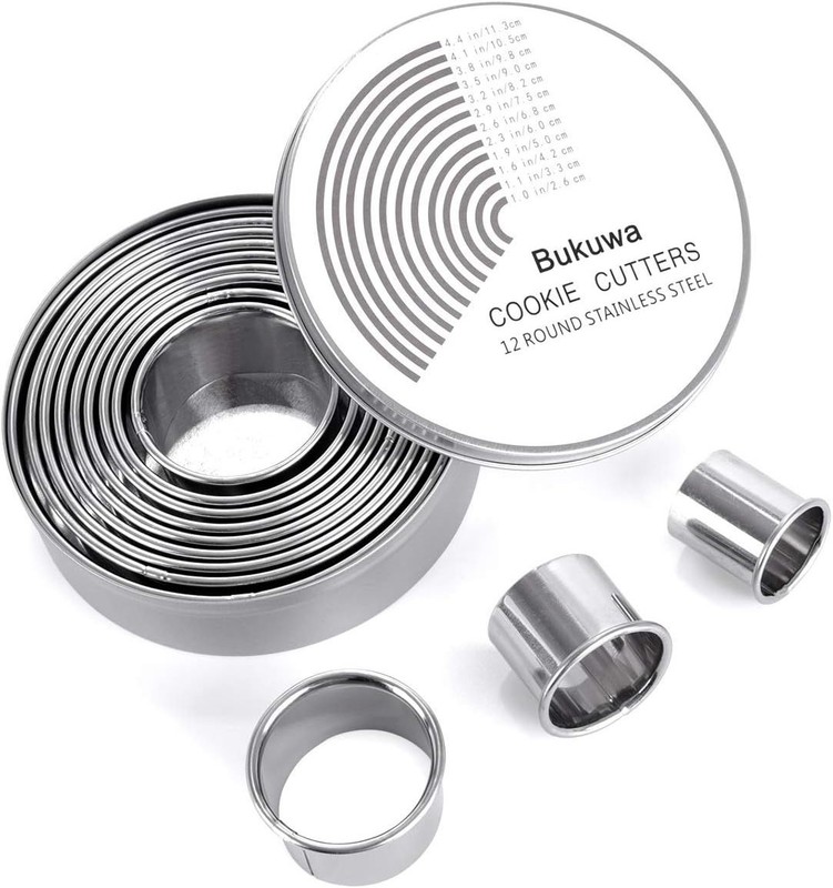 12-Piece Graduated Stainless Steel Cookie Cutter Set - Versatile Baking Tools gallery